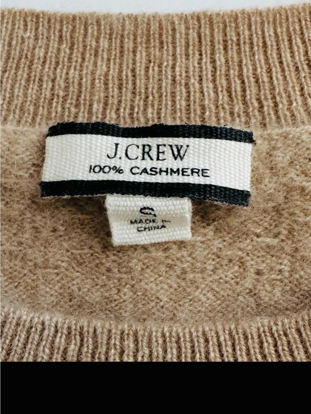 J.Crew 100% Cashmere Camel Pointelle Diamond Knit Ruffle Cuff Sweater S